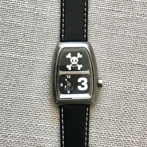 PAUL FRANK JULIUS WATCH BLACK PLEATHER